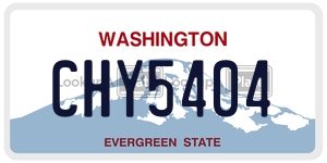 CHY5404 license plate in Washington