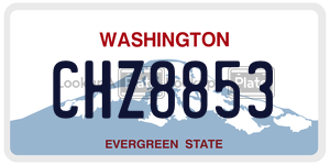 CHZ8853  license plate in WA