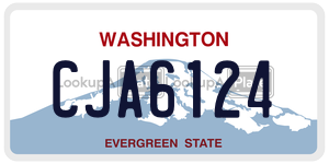 CJA6124 license plate in Washington