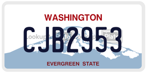 CJB2953 license plate in Washington