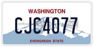 CJC4077 license plate in Washington