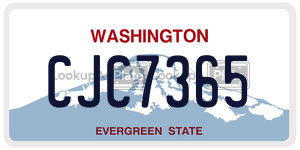 CJC7365 license plate in Washington