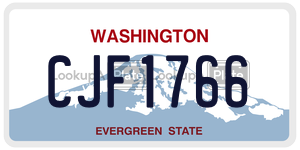 CJF1766  license plate in WA