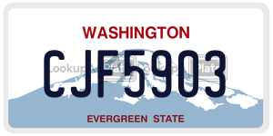 CJF5903 license plate in Washington