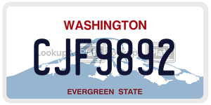 CJF9892  license plate in WA