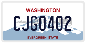 CJG0402 license plate in Washington