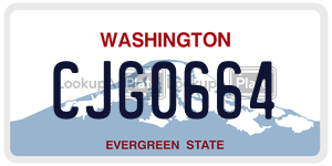 CJG0664  license plate in WA