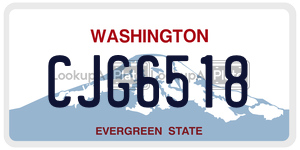 CJG6518 license plate in Washington