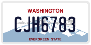 CJH6783  license plate in WA