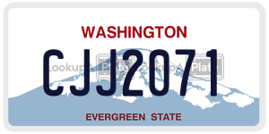 CJJ2071 license plate in Washington