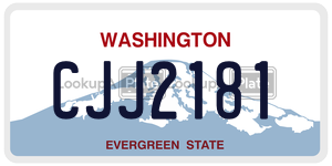 CJJ2181  license plate in WA