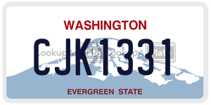 CJK1331  license plate in WA