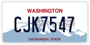 CJK7547  license plate in WA