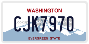 CJK7970  license plate in WA