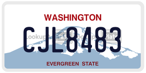 CJL8483  license plate in WA