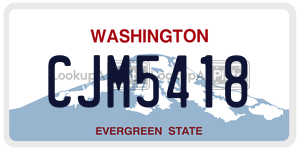 CJM5418  license plate in WA