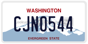 CJN0544  license plate in WA