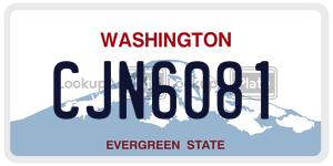 CJN6081  license plate in WA