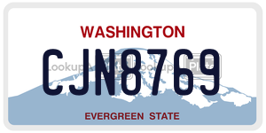 CJN8769 license plate in Washington