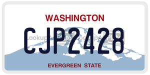 CJP2428 license plate in Washington