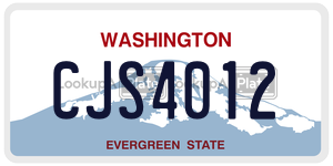 CJS4012  license plate in WA