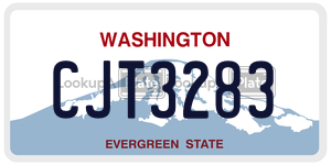 CJT3283 license plate in Washington