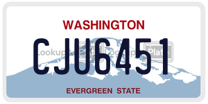 CJU6451  license plate in WA