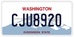 CJU8920  license plate in WA