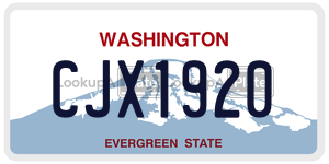 CJX1920 license plate in Washington