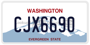 CJX6690  license plate in WA