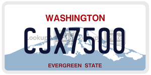 CJX7500  license plate in WA