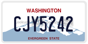 CJY5242  license plate in WA