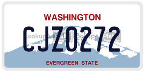 CJZ0272  license plate in WA