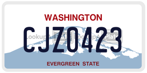 CJZ0423 license plate in Washington