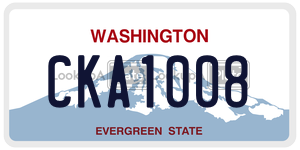 CKA1008 license plate in Washington