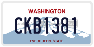 CKB1381 license plate in Washington