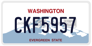 CKF5957 license plate in Washington