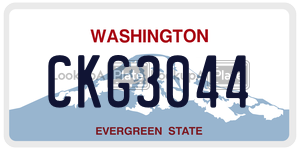 CKG3044 license plate in Washington