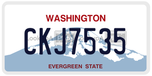 CKJ7535  license plate in WA