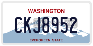 CKJ8952 license plate in Washington
