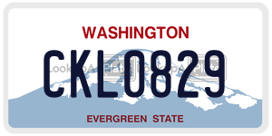 CKL0829 license plate in Washington