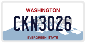 CKN3026 license plate in Washington