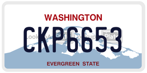 CKP6653 license plate in Washington