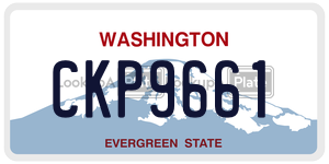CKP9661 license plate in Washington