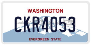 CKR4053 license plate in Washington