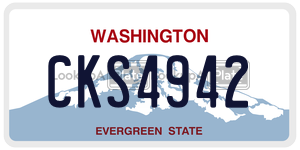 CKS4942 license plate in Washington