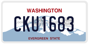CKU1683 license plate in Washington