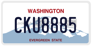 CKU8885  license plate in WA