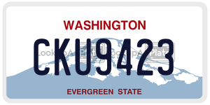CKU9423 license plate in Washington