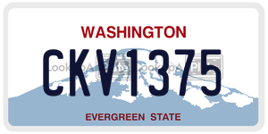 CKV1375 license plate in Washington